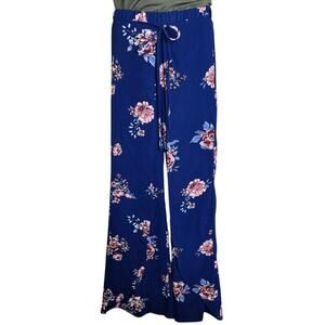 Charlotte Russe Womens Floral‎ Pants Small Skirt Overlay Wide Leg Cottagecore